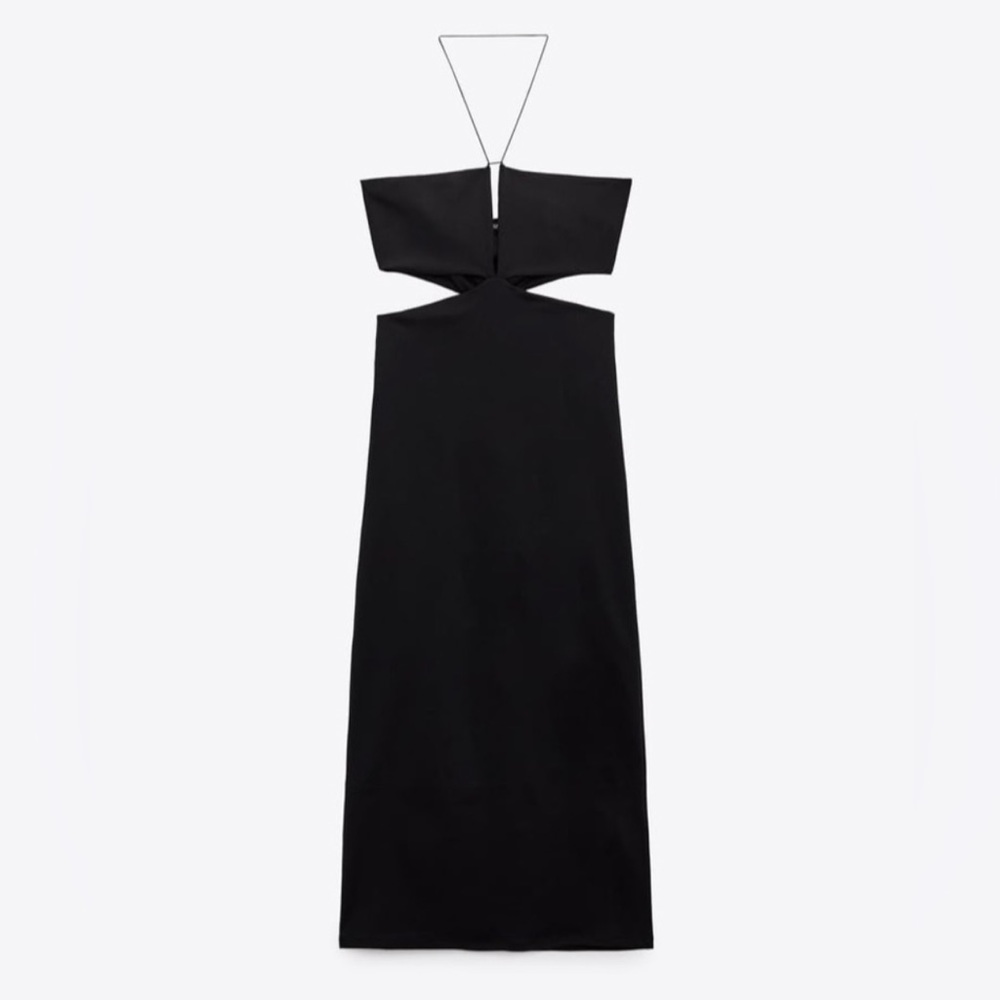 🔅SOLD🔅ZARA GEOMETRIC CUT OUT MIDI DRESS- small - Picture 9 of 10